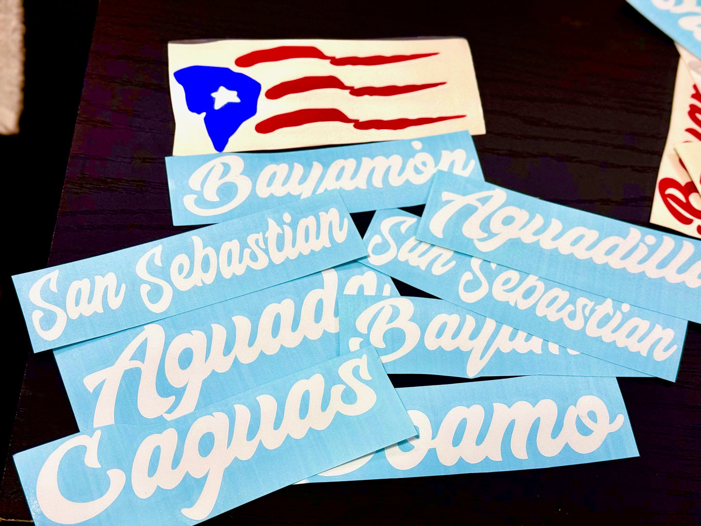 Pueblos De Puerto Rico - Vinyl Sticker BLANCO (Waterproof)