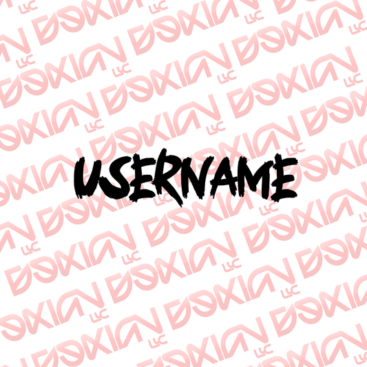 Custom Usernames - Vinyl (Waterproof)