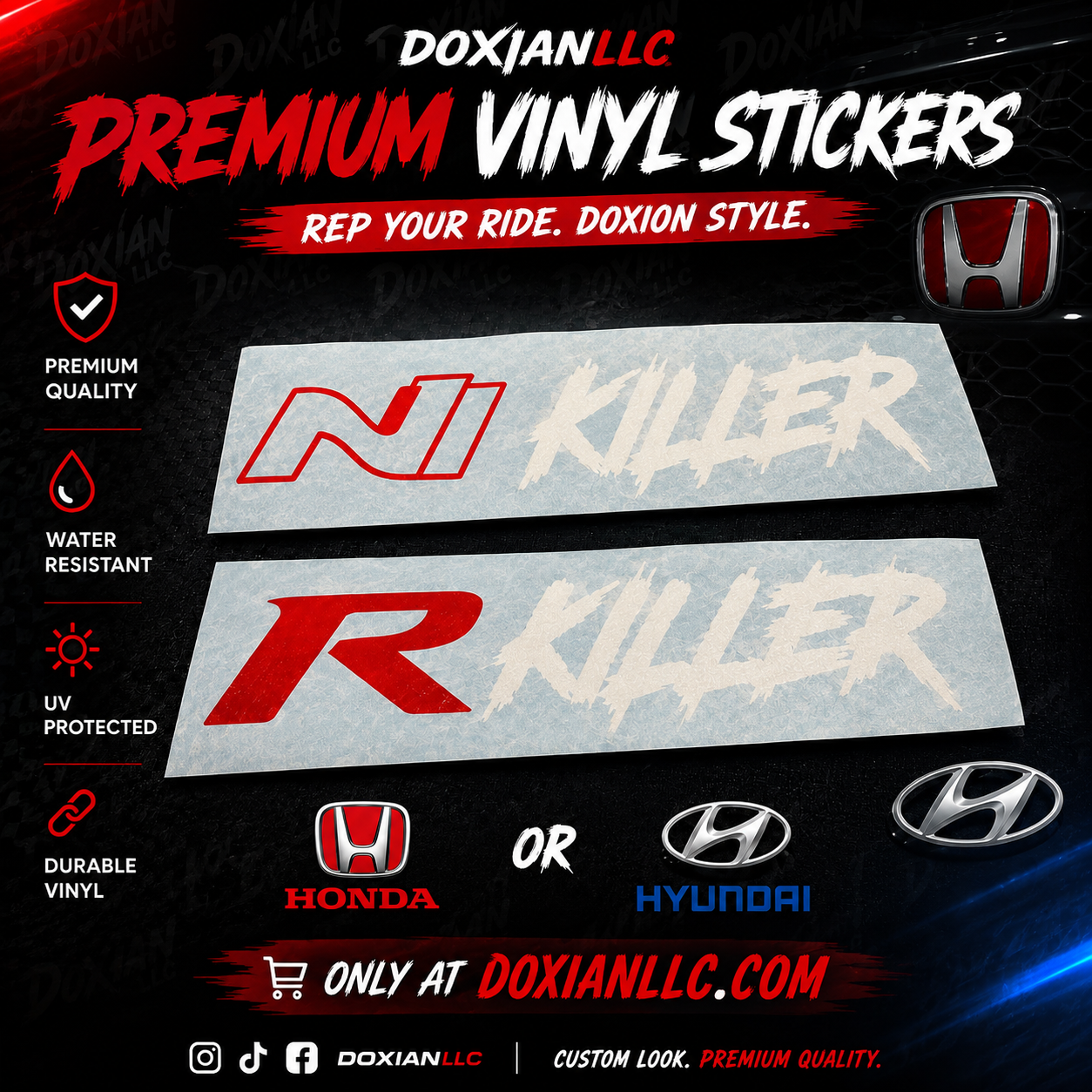 R Killer & N Killer - Vinyl Waterproof Decal