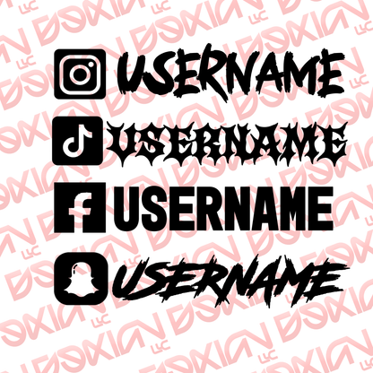 Custom Usernames - Vinyl (Waterproof)